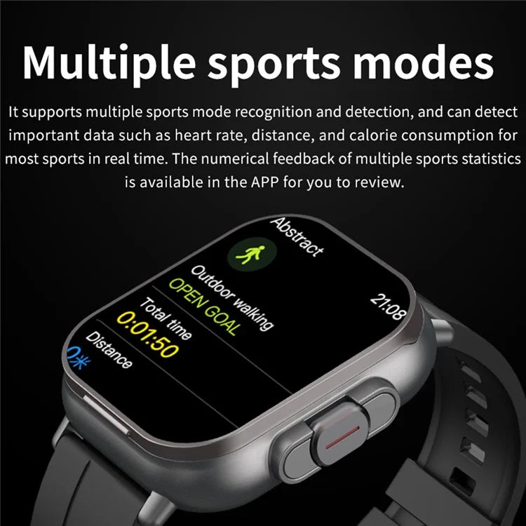 D8 2 in 1 Bluetooth Earphone Smart Watch Health Monitor Fitness Tracker Wristband, Silicone Strap