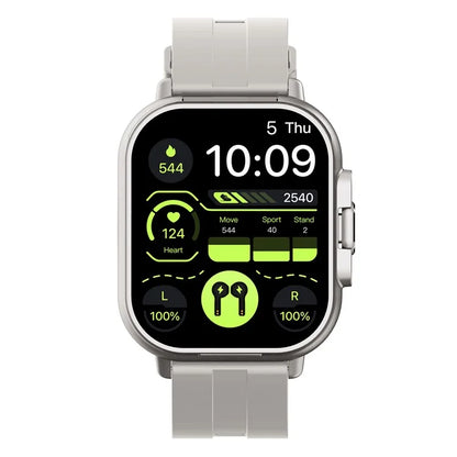 D8 2 in 1 Bluetooth Earphone Smart Watch Health Monitor Fitness Tracker Wristband, Silicone Strap