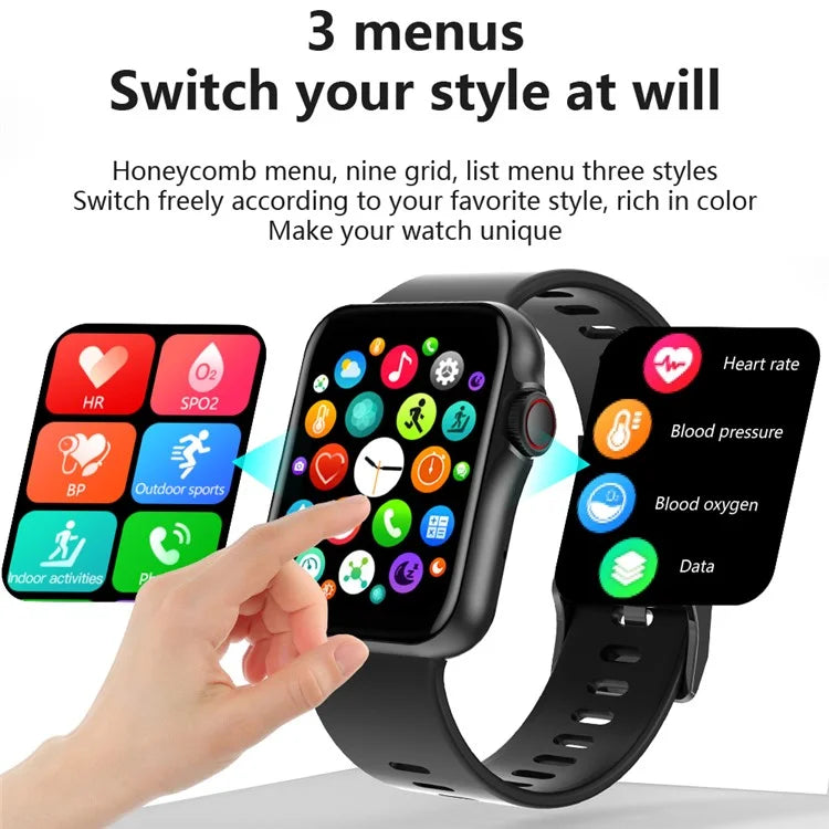 D07 1.7" Screen Women Smart Bracelet NFC Bluetooth Call Smart Watch Support Split Screen, Password Protection