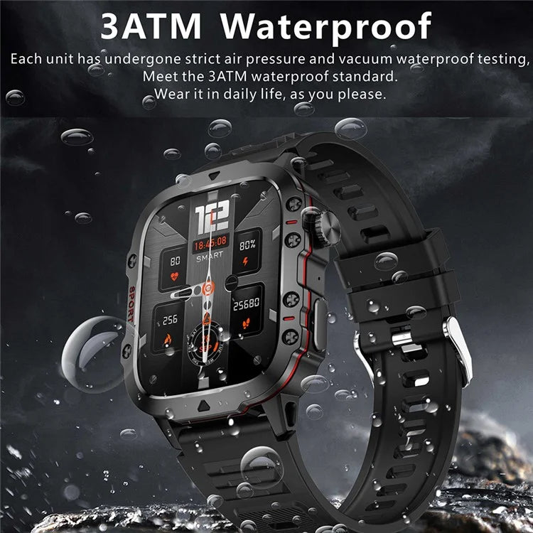 QX11 1.96-inch Display Smart Watch Bluetooth Talk Outdoor Waterproof Anti-Drop Sports Bracelet for Men