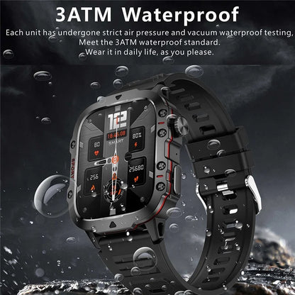 QX11 1.96-inch Display Smart Watch Bluetooth Talk Outdoor Waterproof Anti-Drop Sports Bracelet for Men
