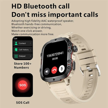 QX11 1.96-inch Display Smart Watch Bluetooth Talk Outdoor Waterproof Anti-Drop Sports Bracelet for Men