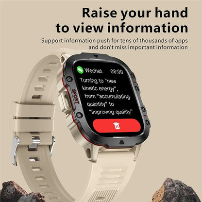 QX11 1.96-inch Display Smart Watch Bluetooth Talk Outdoor Waterproof Anti-Drop Sports Bracelet for Men