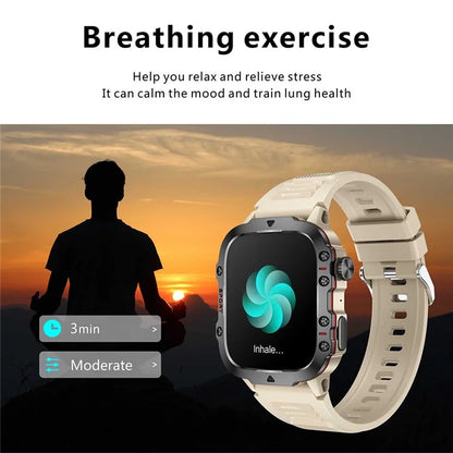 QX11 1.96-inch Display Smart Watch Bluetooth Talk Outdoor Waterproof Anti-Drop Sports Bracelet for Men