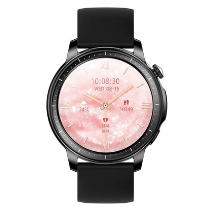 V65 1.32-inch AMOLED Touch Screen Smart Watch Heart Rate Monitor Women Sports Bracelet, Silicone Strap