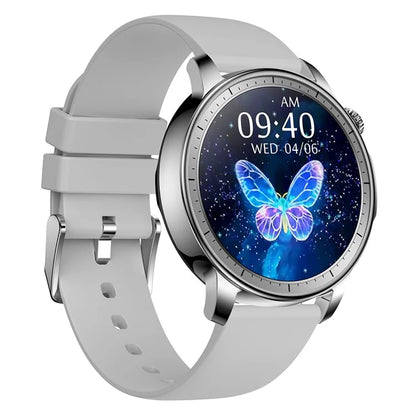 V65 1.32-inch AMOLED Touch Screen Smart Watch Heart Rate Monitor Women Sports Bracelet, Silicone Strap