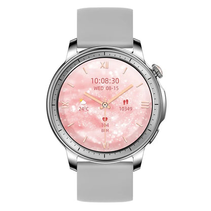 V65 1.32-inch AMOLED Touch Screen Smart Watch Heart Rate Monitor Women Sports Bracelet, Silicone Strap