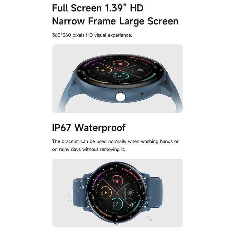 DEVIA Smart Watch WT1 1.39-inch Display IP67 Waterproof Bluetooth Call Sports Bracelet with Health Monitoring