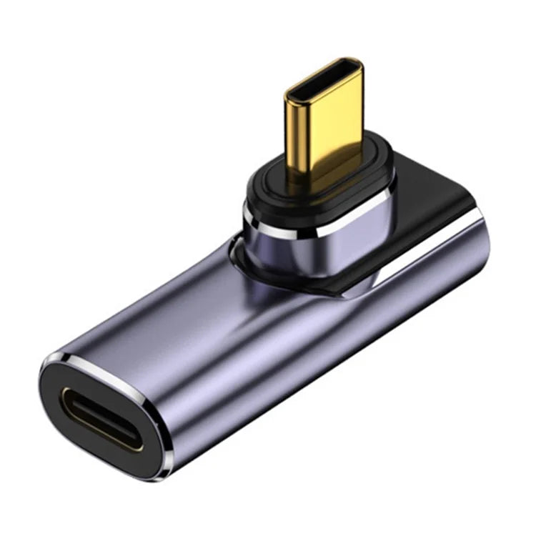 Magnetic USB4 Type-C Front Elbow Converter 40Gbps 140W 5A Fast Charging OTG Adapter
