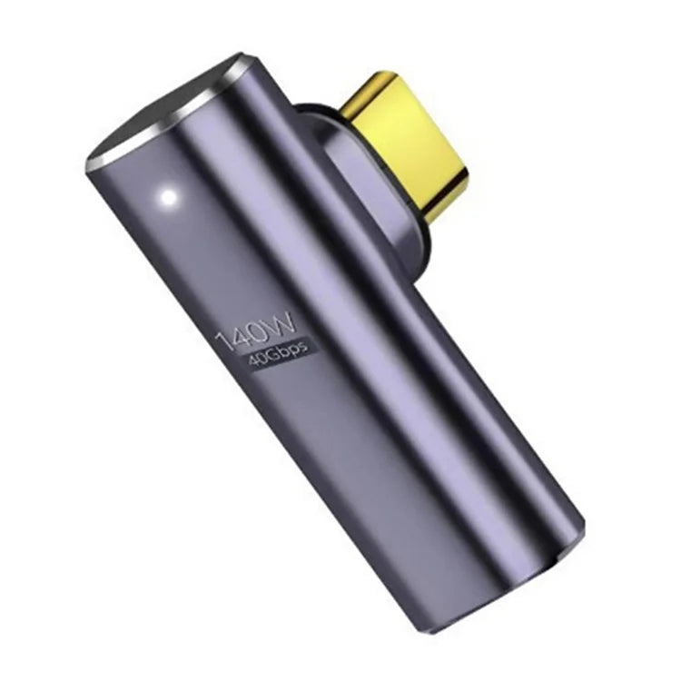 Magnetic USB4 Type-C Front Elbow Converter 40Gbps 140W 5A Fast Charging OTG Adapter