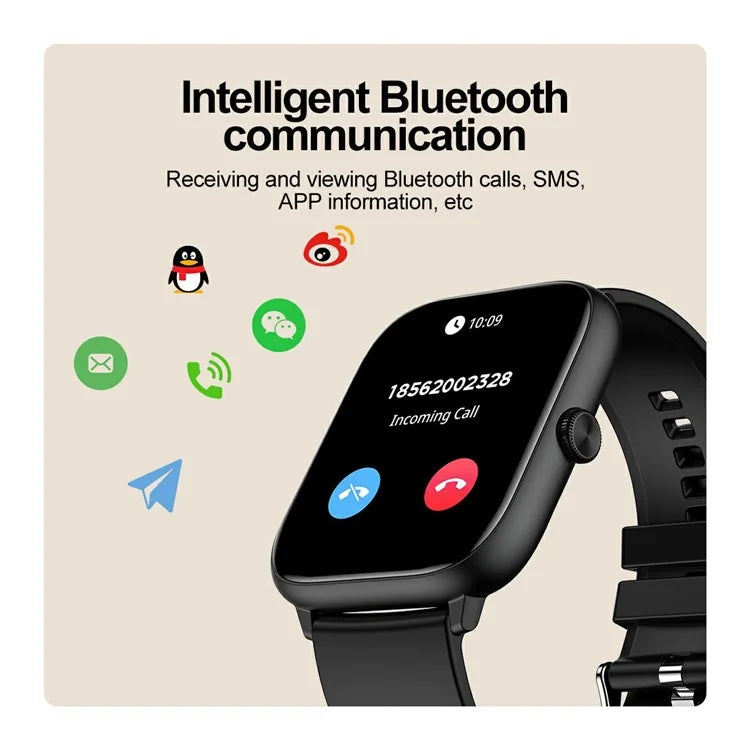 T22 2.06" AMOLED Screen Smart Watch with Bluetooth Calling, Encoder, Multi-Mode Sports