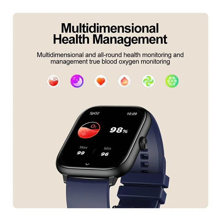 T22 2.06" AMOLED Screen Smart Watch with Bluetooth Calling, Encoder, Multi-Mode Sports
