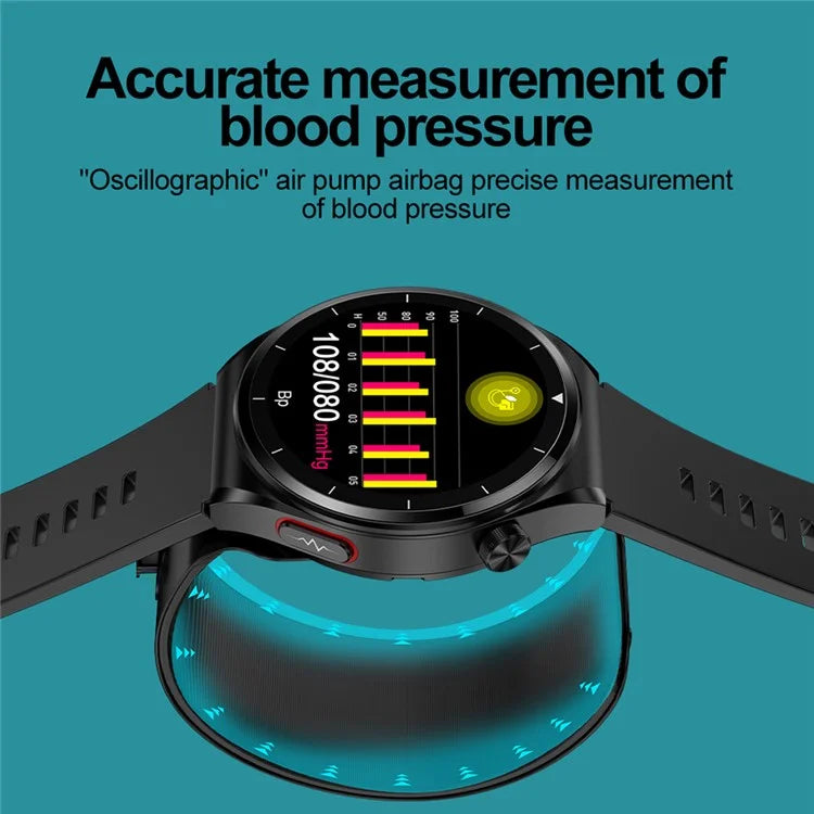 S22 ECG Smart Watch Air Pump Type ECG Blood Glucose Monitor Activity Fitness Tracker