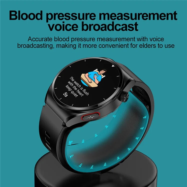 S22 ECG Smart Watch Air Pump Type ECG Blood Glucose Monitor Activity Fitness Tracker
