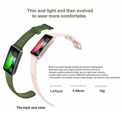 HUAWEI Band 8 1.47-Inch AMOLED Screen Smart Watch Waterproof Health Monitor Bracelet