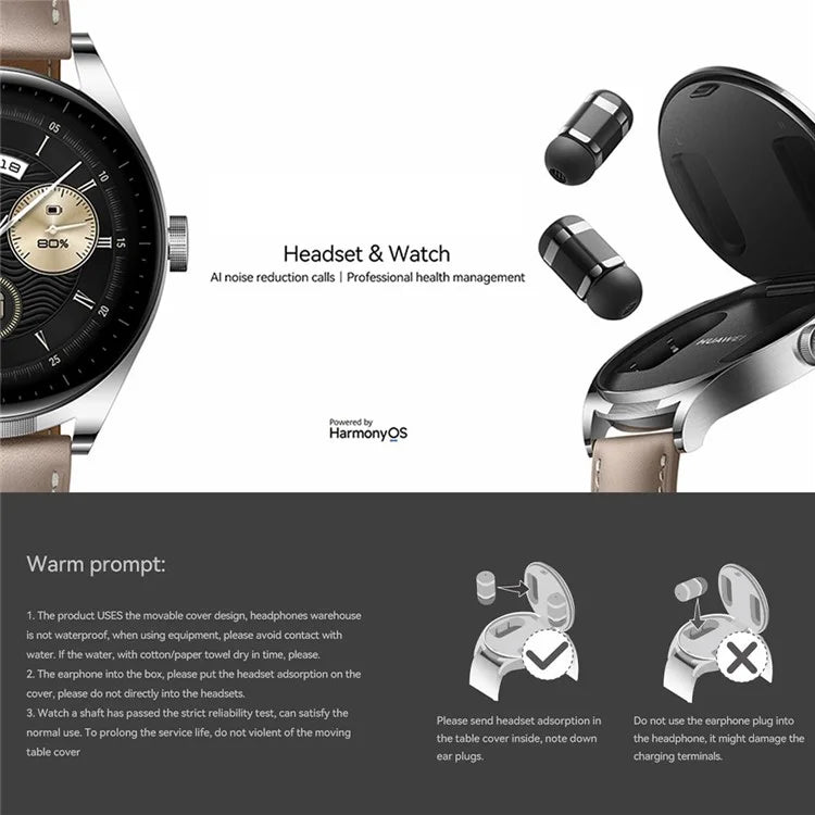 HUAWEI WATCH Buds 1.43-Inch AMOLED Earbuds and Smartwatch 2-in-1 Electric Watch