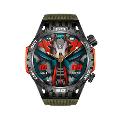 HT22 1.46-inch Round Smart Watch Waterproof Bluetooth Calling Sports Watch+Green