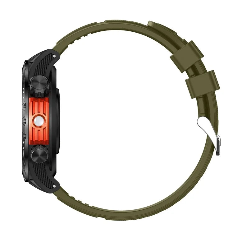 HT22 1.46-inch Round Smart Watch Waterproof Bluetooth Calling Sports Watch+Green
