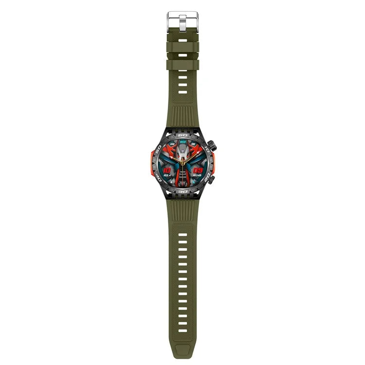 HT22 1.46-inch Round Smart Watch Waterproof Bluetooth Calling Sports Watch+Green