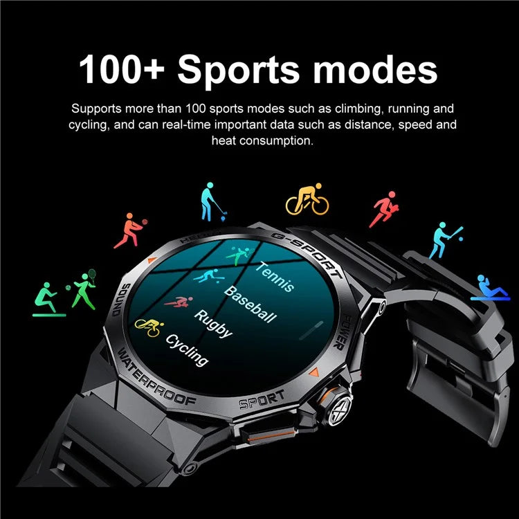 K62 1.43-inch AMOLED Screen Bluetooth Call Smart Watch with Multi Sports Modes