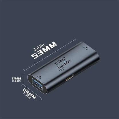 10m Transmission Type-C to USB Signal Amplifier 15W Power Supply Extender