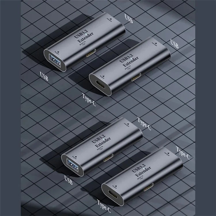 10m Transmission Type-C to USB Signal Amplifier 15W Power Supply Extender