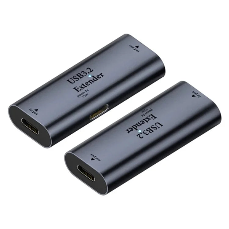 Aluminum Alloy Type-C to Type-C Signal Amplifier 15W Power Supply Extender