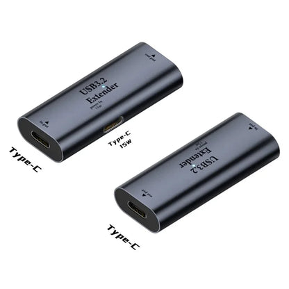 Aluminum Alloy Type-C to Type-C Signal Amplifier 15W Power Supply Extender