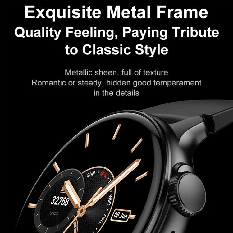 S58 AMOLED Round Screen Bluetooth Call Smart Watch Heart Rate Monitor Fitness Tracker