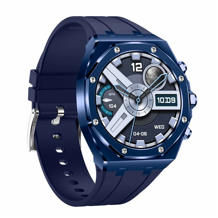 AK68 Silicone Strap 1.43-inch AMOLED Screen Smart Watch Bluetooth Call Health Monitoring Sports Watch
