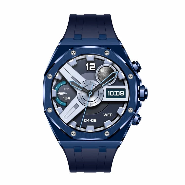 AK68 Silicone Strap 1.43-inch AMOLED Screen Smart Watch Bluetooth Call Health Monitoring Sports Watch