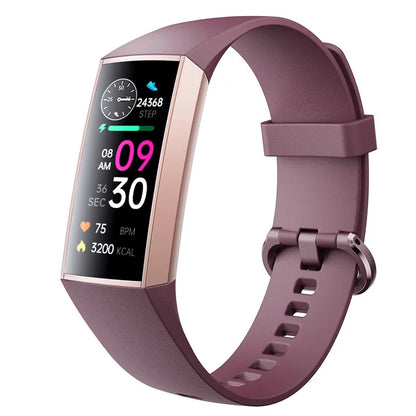 C67 AMOLED Screen Watch Sleep Monitor Wrist Bracelet Waterproof Smart Band (Button Control)