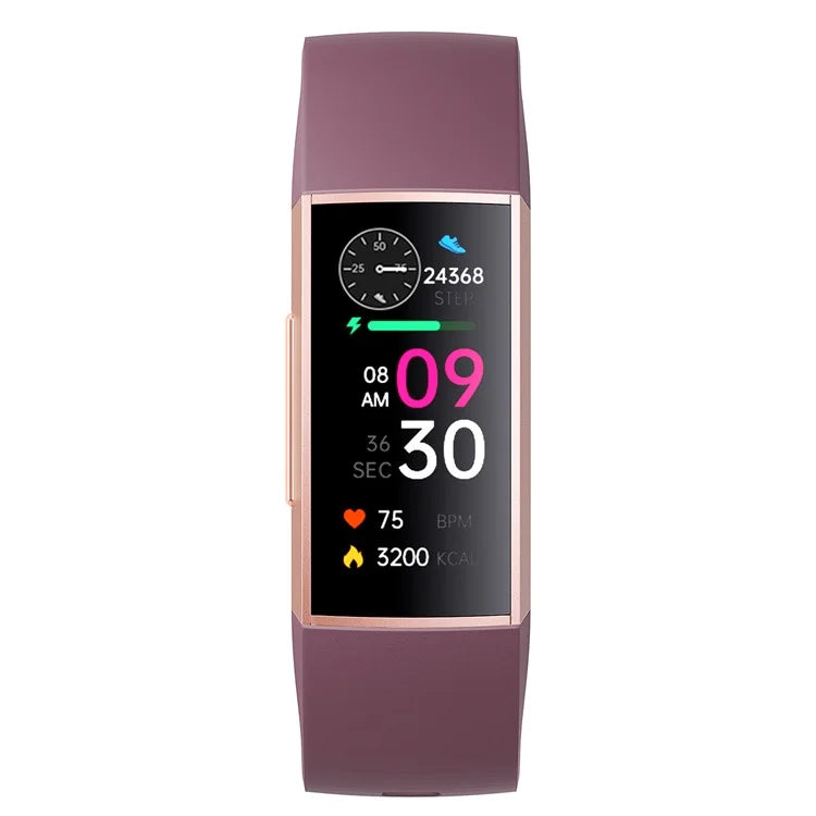C67 AMOLED Screen Watch Sleep Monitor Wrist Bracelet Waterproof Smart Band (Button Control)