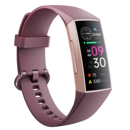 C67 AMOLED Screen Watch Sleep Monitor Wrist Bracelet Waterproof Smart Band (Button Control)