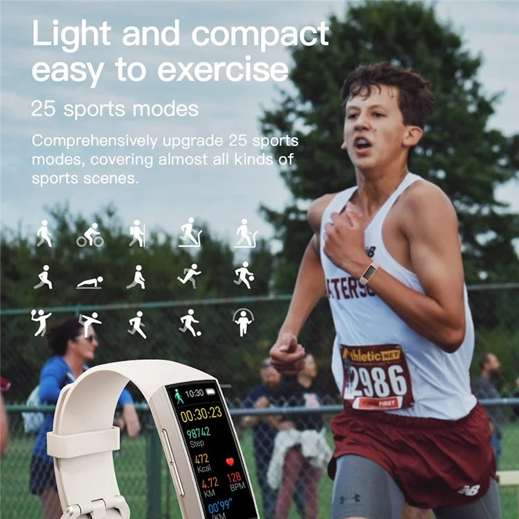 C67 AMOLED Screen Watch Sleep Monitor Wrist Bracelet Waterproof Smart Band (Button Control)