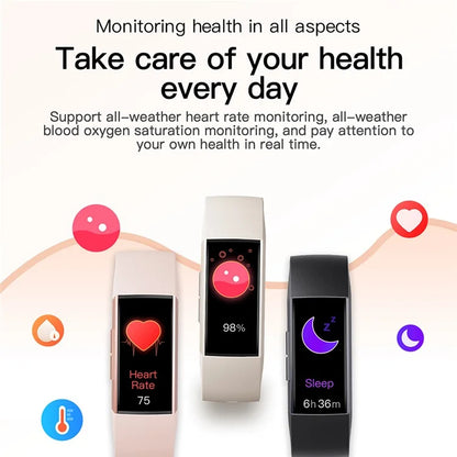 C67 AMOLED Screen Watch Sleep Monitor Wrist Bracelet Waterproof Smart Band (Button Control)