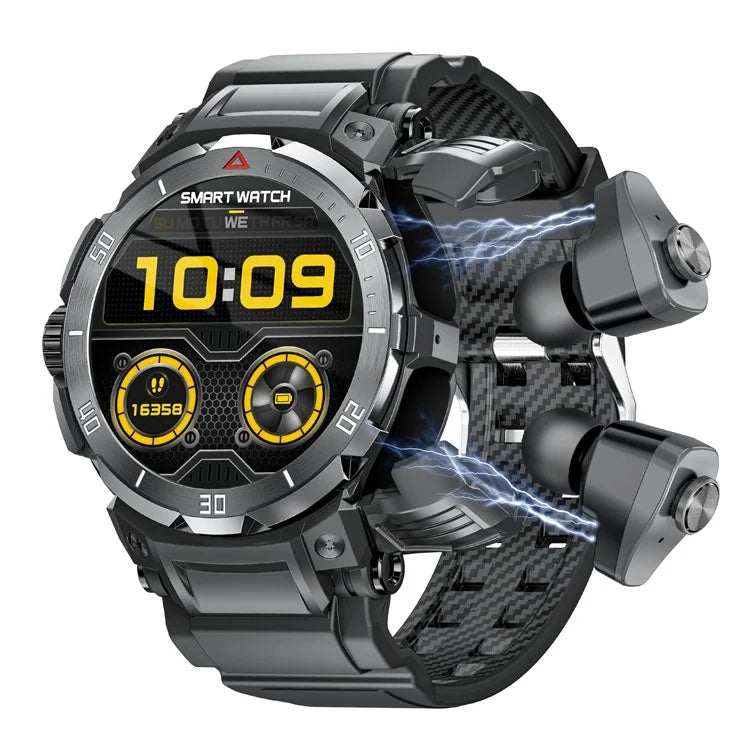 GT100pro 2-in-1 1.46-inch Health Monitoring Smart Watch TWS Bluetooth Earbuds