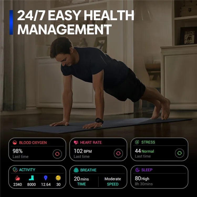 ZEBLAZE Stratos 3 Pro 1.43-inch Bluetooth Call Health Monitor GPS Sports Smart Watch