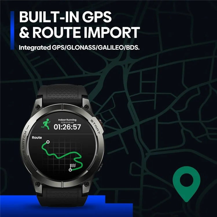 ZEBLAZE Stratos 3 Pro 1.43-inch Bluetooth Call Health Monitor GPS Sports Smart Watch