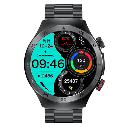 E800 1.43’’ AMOLED Display Smart Watch with Steel Strap IP68 Waterproof Sport Watch