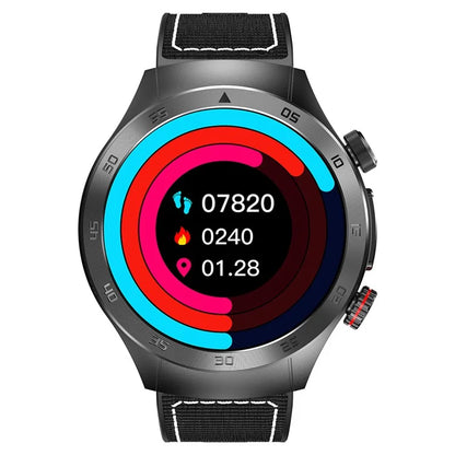 E800 SOS Emergency Call Watch IP68 Waterproof ECG Health Monitor Smart Bracelet (Nylon Strap)