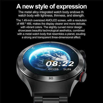 E800 SOS Emergency Call Watch IP68 Waterproof ECG Health Monitor Smart Bracelet (Nylon Strap)