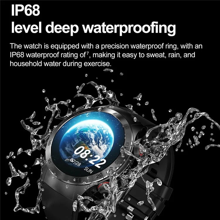 E800 SOS Emergency Call Watch IP68 Waterproof ECG Health Monitor Smart Bracelet (Nylon Strap)