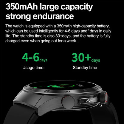 E800 SOS Emergency Call Watch IP68 Waterproof ECG Health Monitor Smart Bracelet (Nylon Strap)