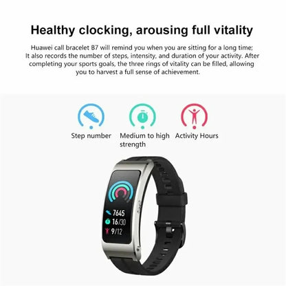 HUAWEI B7 2-in-1 Bluetooth Earphone AMOLED Screen Smart Wristband Pedometer Sports Bracelet