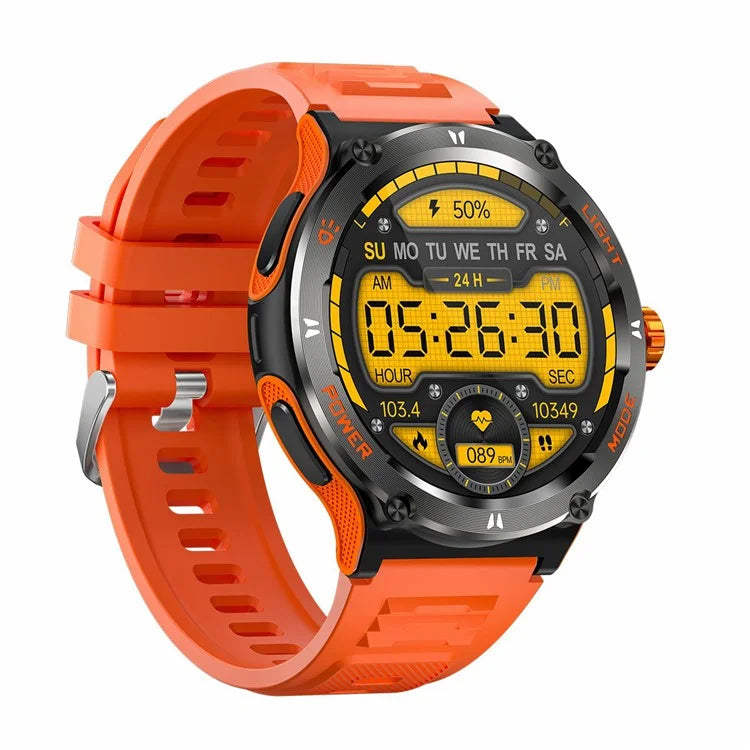 KT76 3ATM Waterproof Health Monitor 1.53-inch Bluetooth Smart Watch with Flashlight