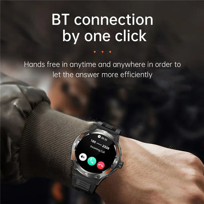 KT76 3ATM Waterproof Health Monitor 1.53-inch Bluetooth Smart Watch with Flashlight