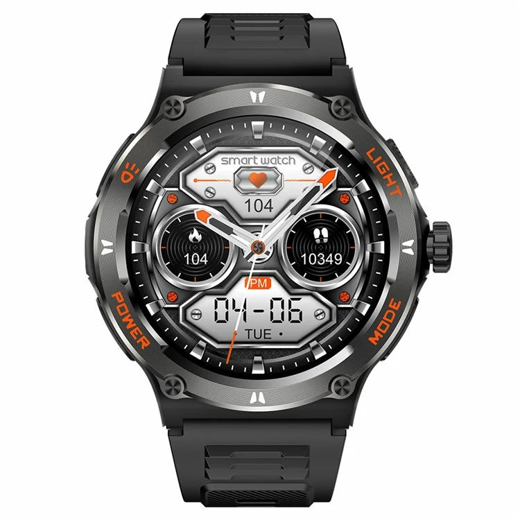 KT76 3ATM Waterproof Health Monitor 1.53-inch Bluetooth Smart Watch with Flashlight