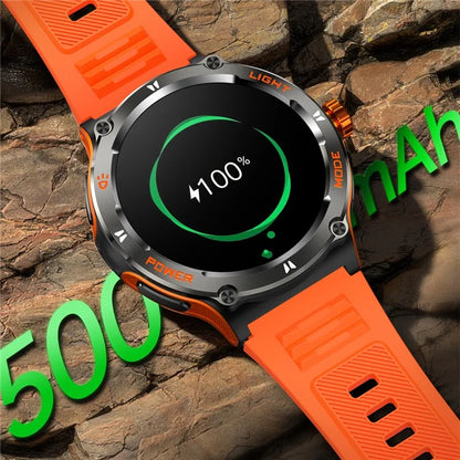 KT76 3ATM Waterproof Health Monitor 1.53-inch Bluetooth Smart Watch with Flashlight