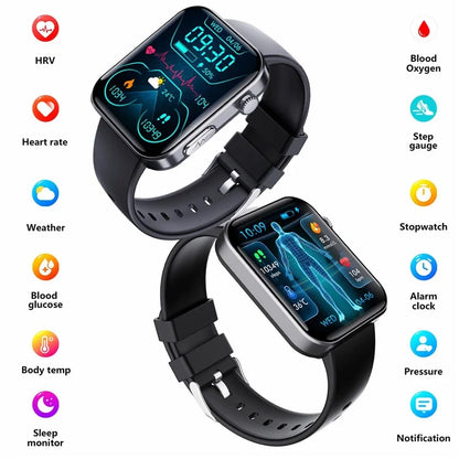 F300 2.10 inch HD Screen Smart Watch Bluetooth Call Heart Rate Monitor Sport Watch+Grey